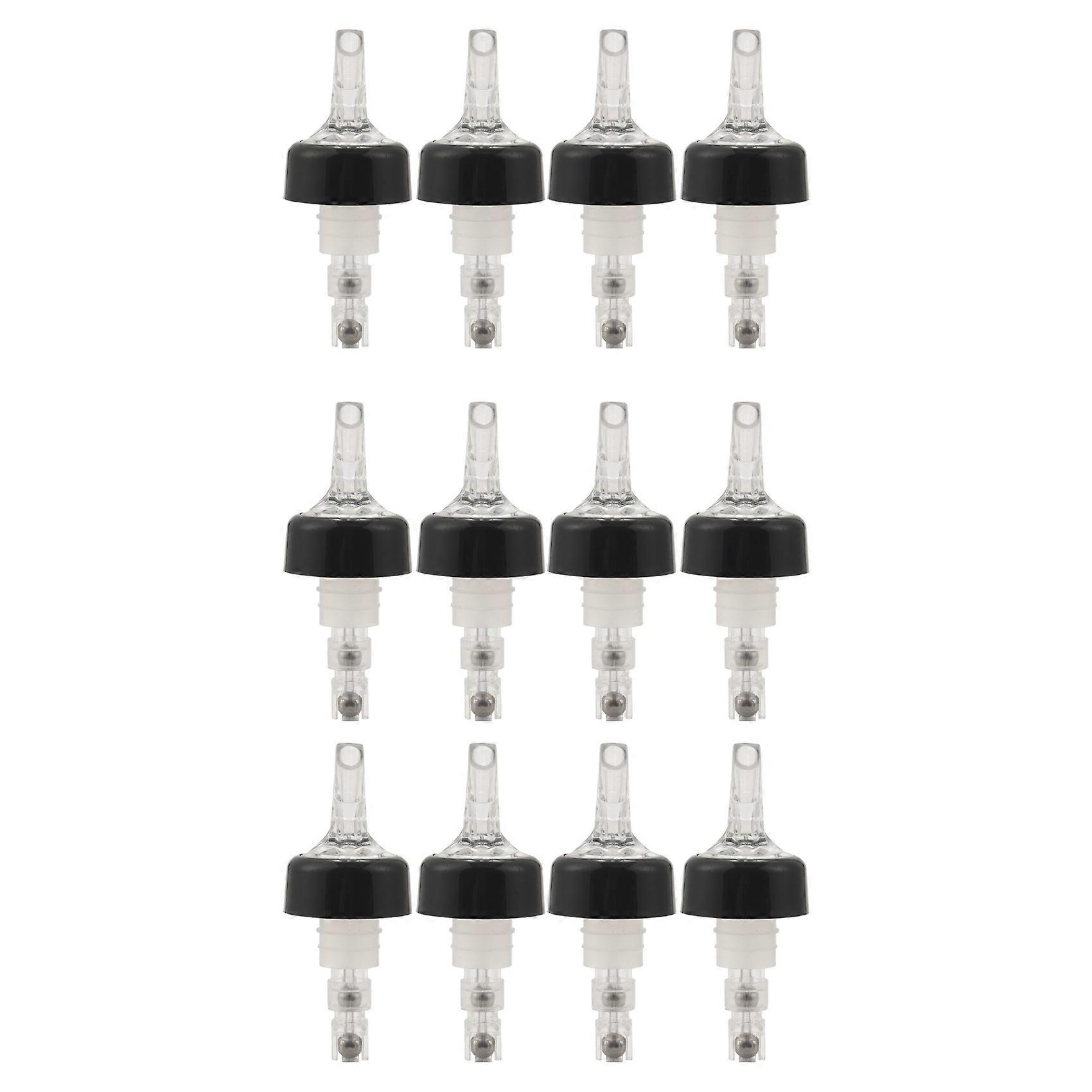 12 x 25ML Clear Auto Measure Quick Shot Pourers