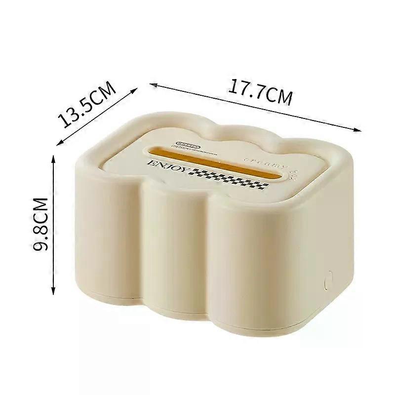 Cloud Shaped Cream Tissue Box Minimalist Decor Tissue Case Living Room Dining Multi Function Paper Dispenser Storage Box