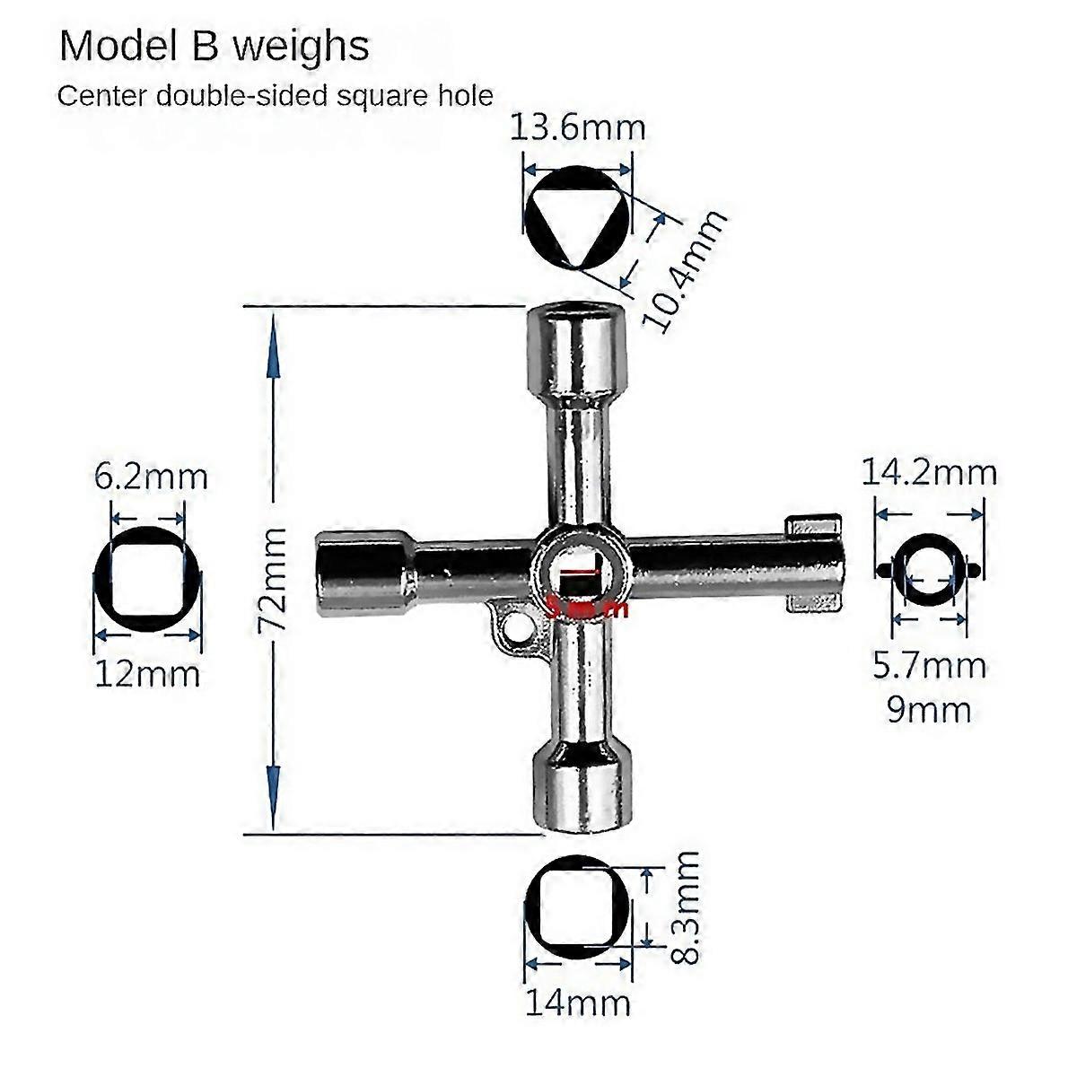 For High Quality Multifunctional Electric Control Cabinet Triangle Key Wrench Elevator Water Meter V