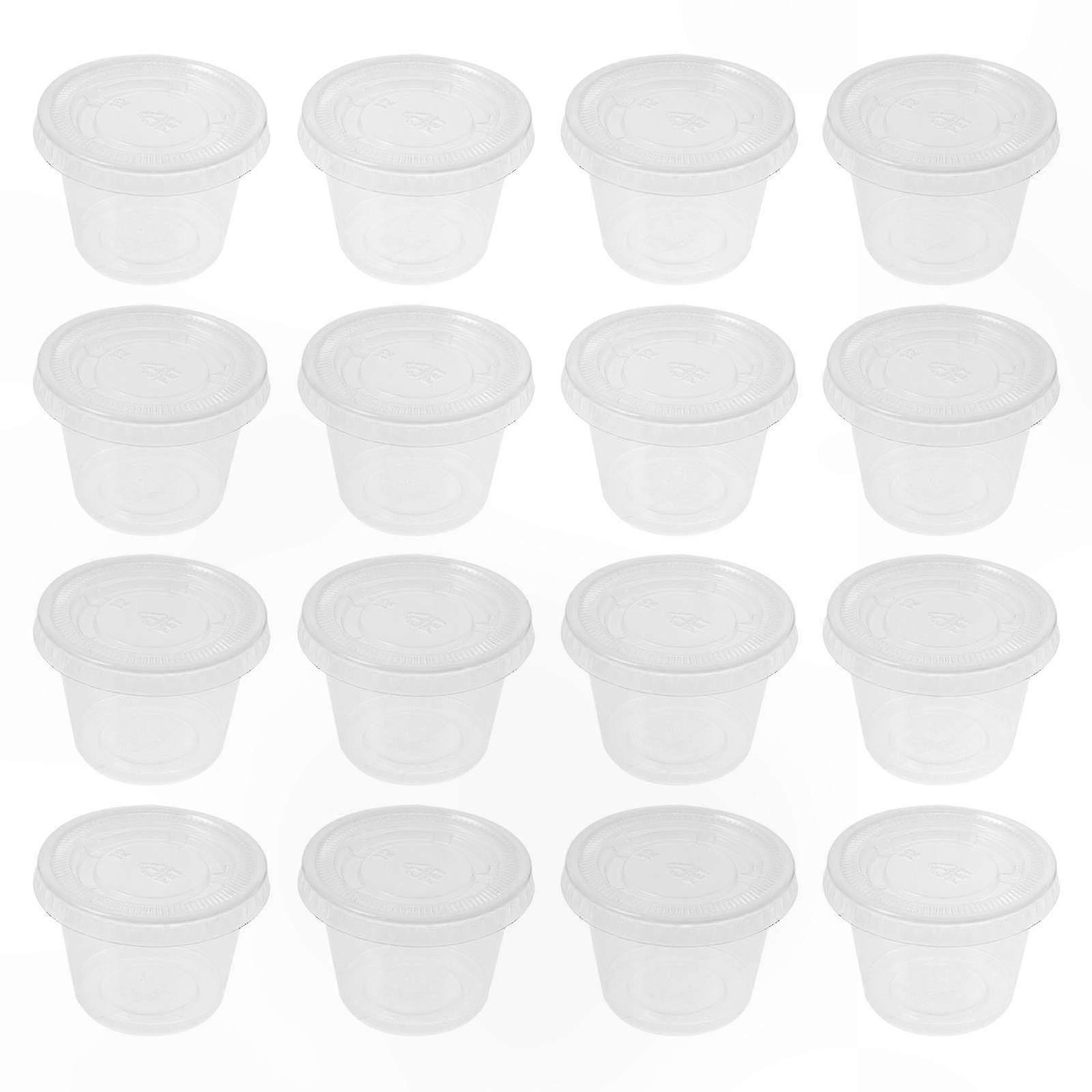 100 Count Disposable Lids for Sauce Cups Jelly Ketchup_DIP Containers Take-Out Party Essentials Food Service