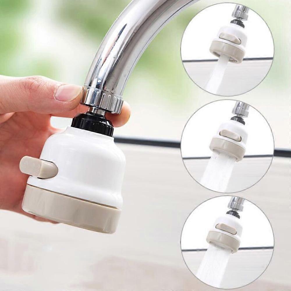 WJSXC Universal Rotating Kitchen 360 Degree Rotatable Faucet Water Saving Filter Sprayer White