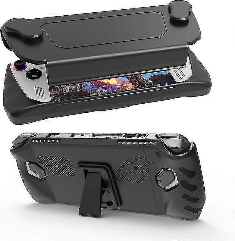 Kickstand Case for Asus Rog Ally Console, Rugged Full Protective Case with Detachable Front Shell for Rog Ally Handheld Console