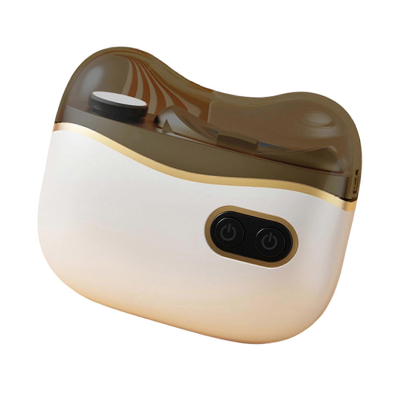 Automatic USB Powered Nail Trimmer 2 in 1 Automatic Trimmer and Buffer LED Light Portable Grooming Tool for Family Use  White