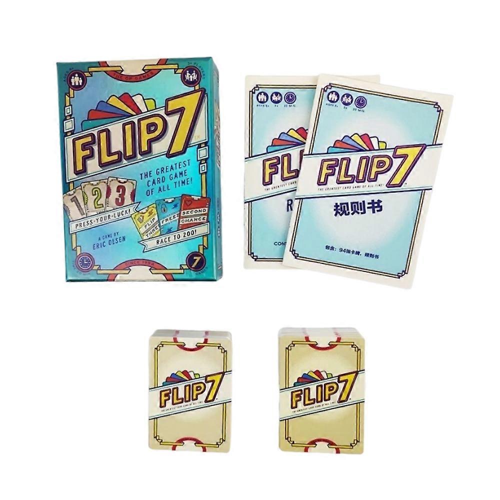 Flip 7, The Ultimate Blend of Press Your Luck and Strategy, Fast-Paced Addictive Card Game, 3+ Players, Ages 8 & Up, 20 minutes Play Time