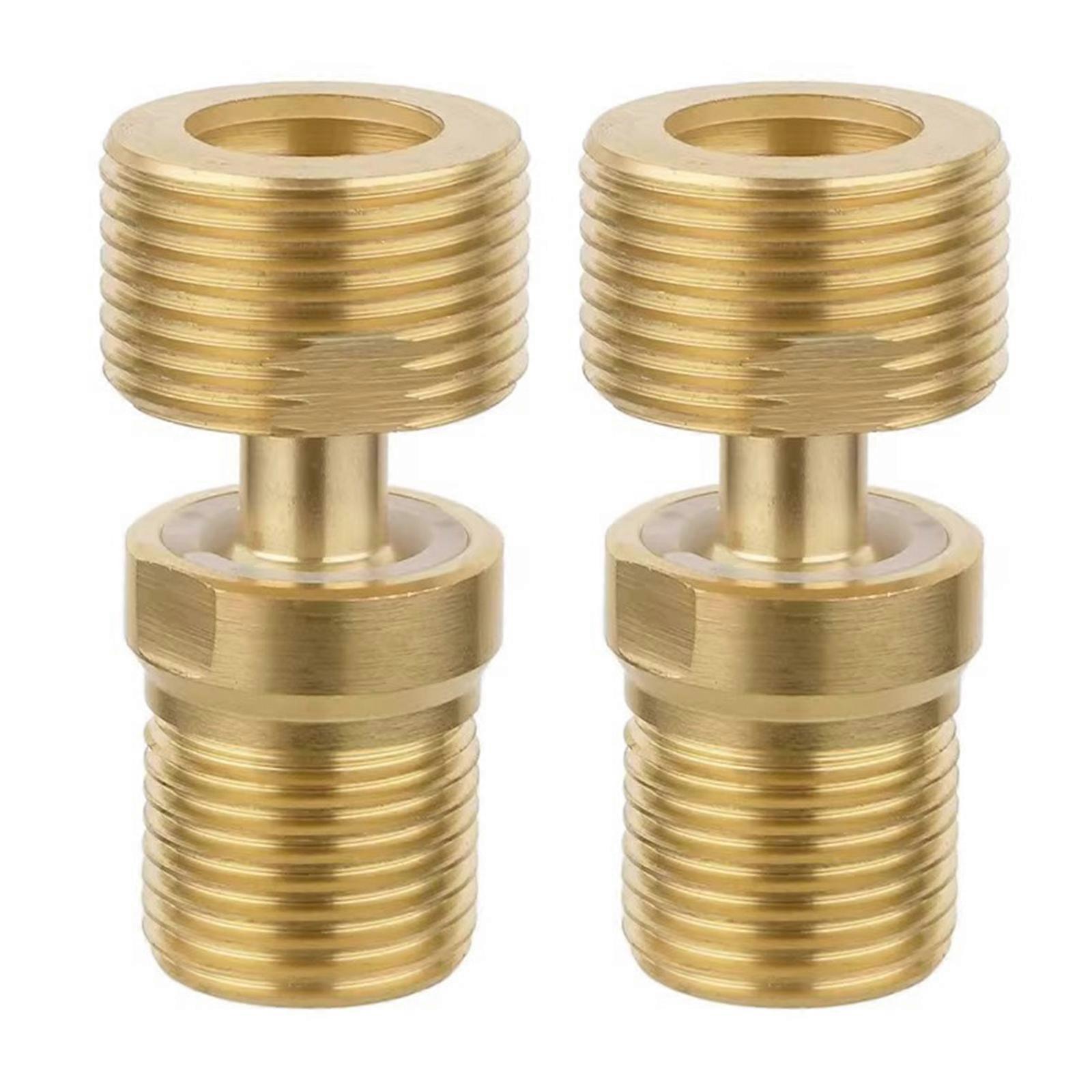 Corrosion Resistant Brass Pipe Fitting Adapters Angled Curved Foot Thread Connection 360 Degree Rotation for Bathroom Multicolor