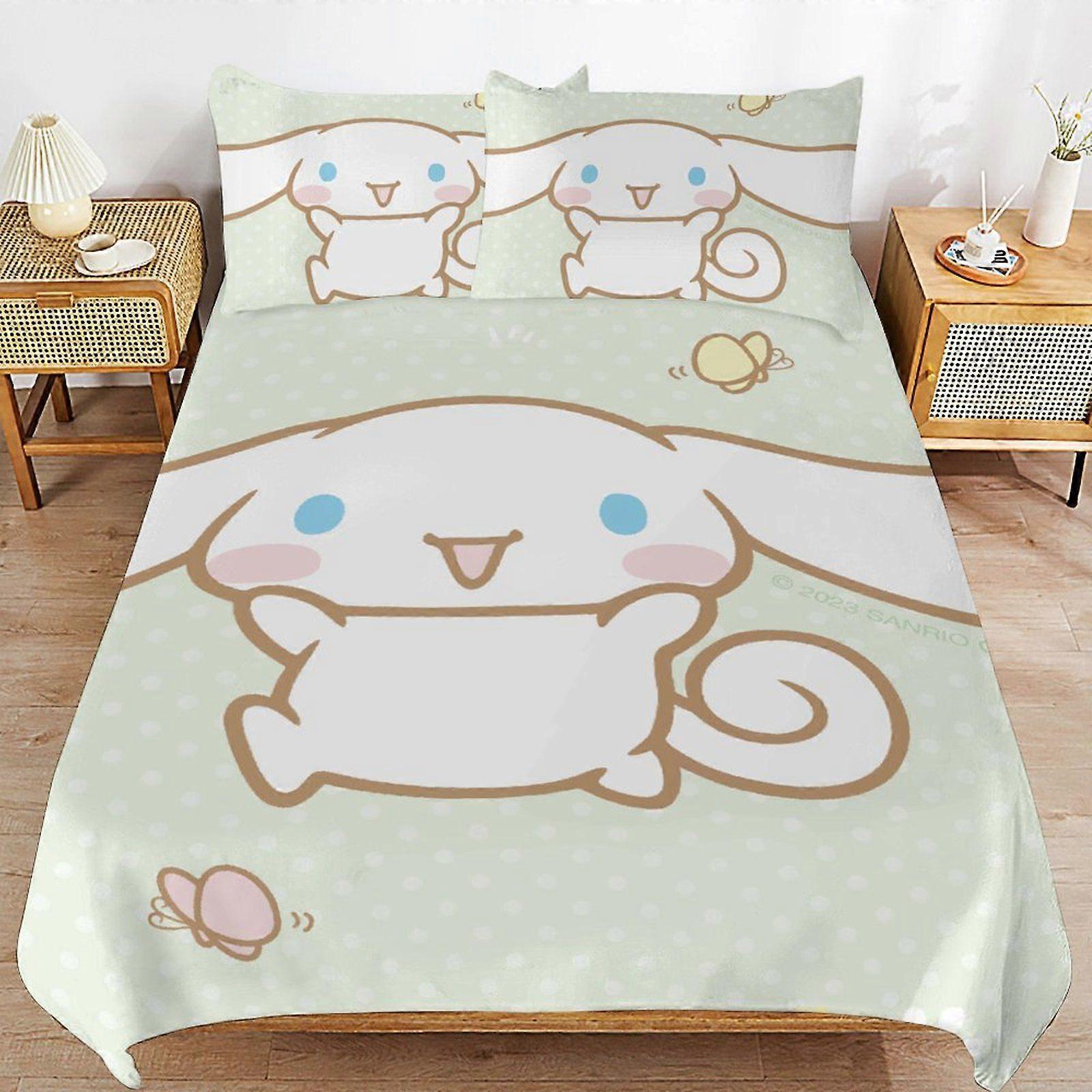 W352 Sanrio Innovative Zip Closure Soft Finish Durable Weave Duvet Cover Sets Comfortable All Year Use M352