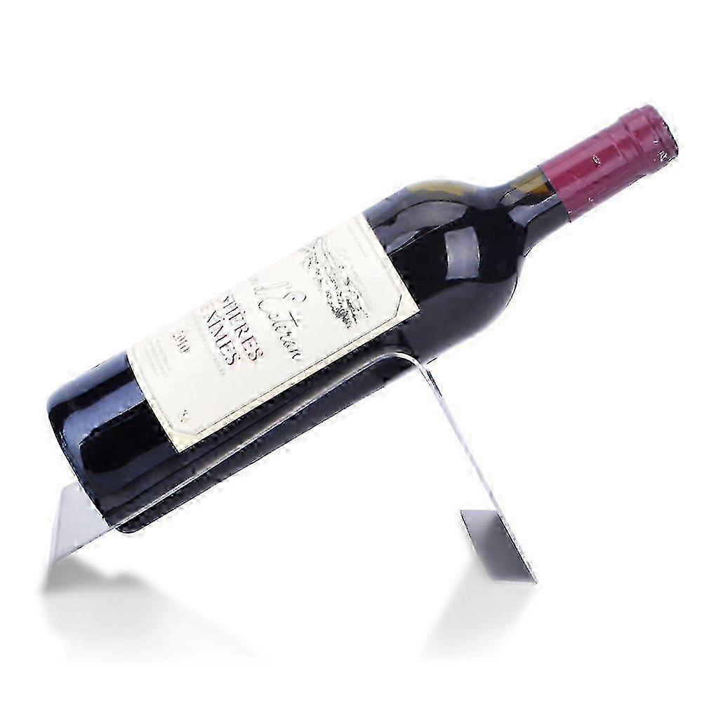 Stainless Steel Shelf Single Bottle Holder Shelf Screen (Silver)