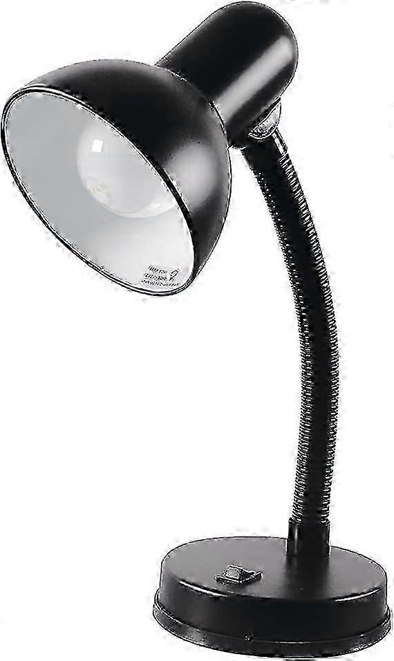 35w 'Classic' Flexi Desk Lamp with Versatile Flexible Neck - Integral On/Off Switch - Approx. 34cm Height - L958BK - Onyx Black