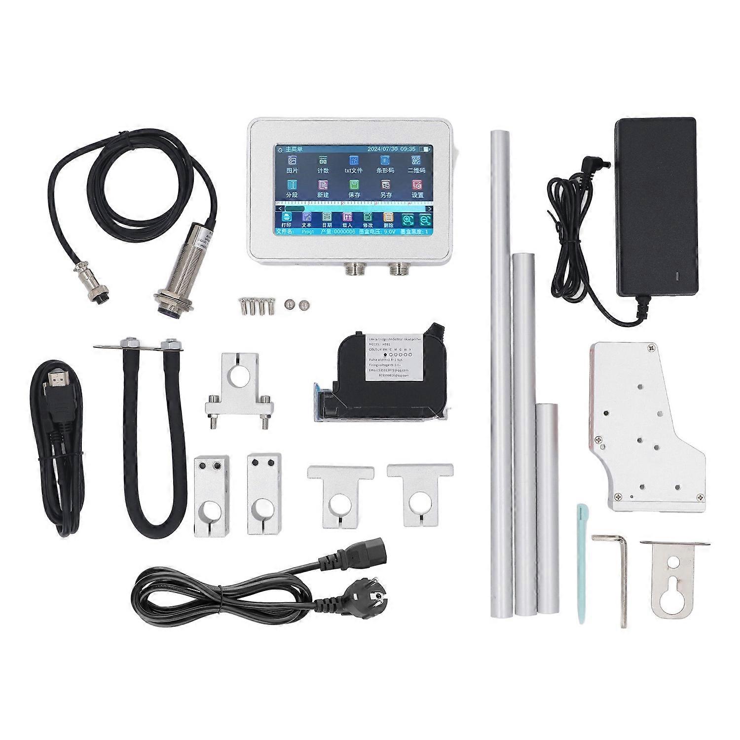 Automatic Label Printer 12.7mm Online Inkjet Coding Machine 42ml Ink Cartridge for Production Date B