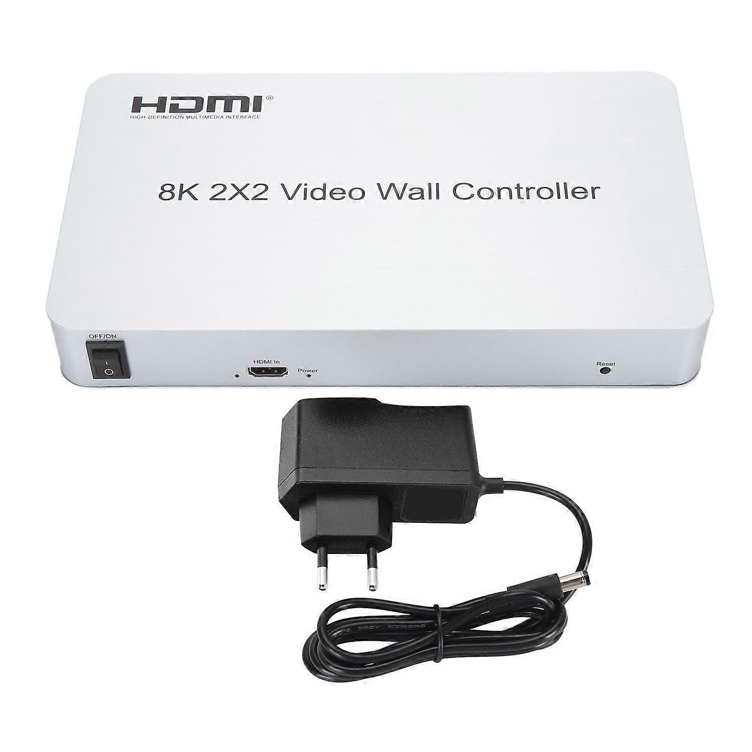 8K 2x2 Video Wall Controller HD Multimedia Interface 1.4 HDCP 1.4 Supports 2x2 1x2 1x4 Video Screen 