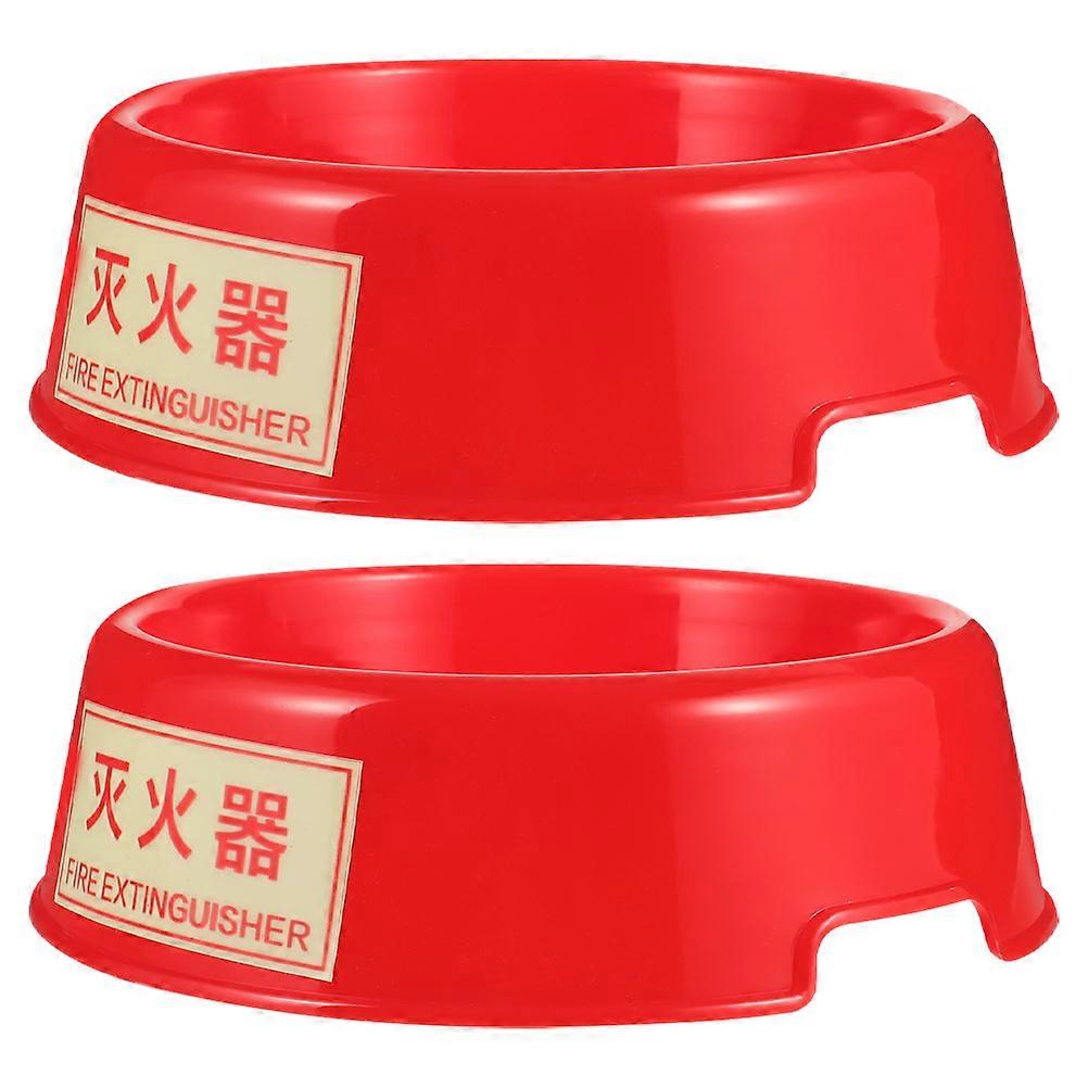 Red Fire Extinguisher Bracket for Emergency Use 2Pcs Glow in The Dark Holder