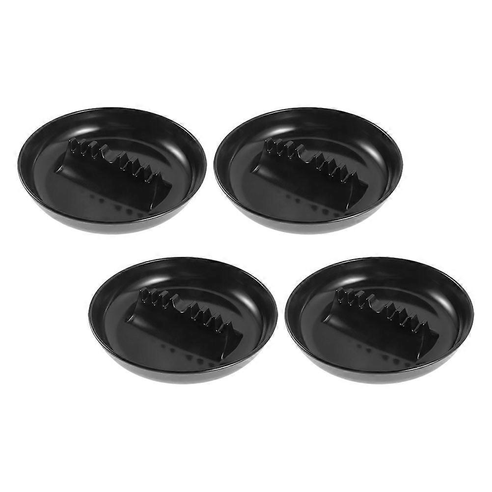 Plastic Ash Tray for Cigarettes Round Ashtray with 7 Slots 4Pcs