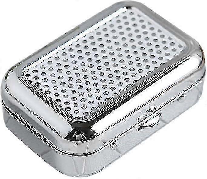Windproof portable ashtray for vehicle - metal square with lid