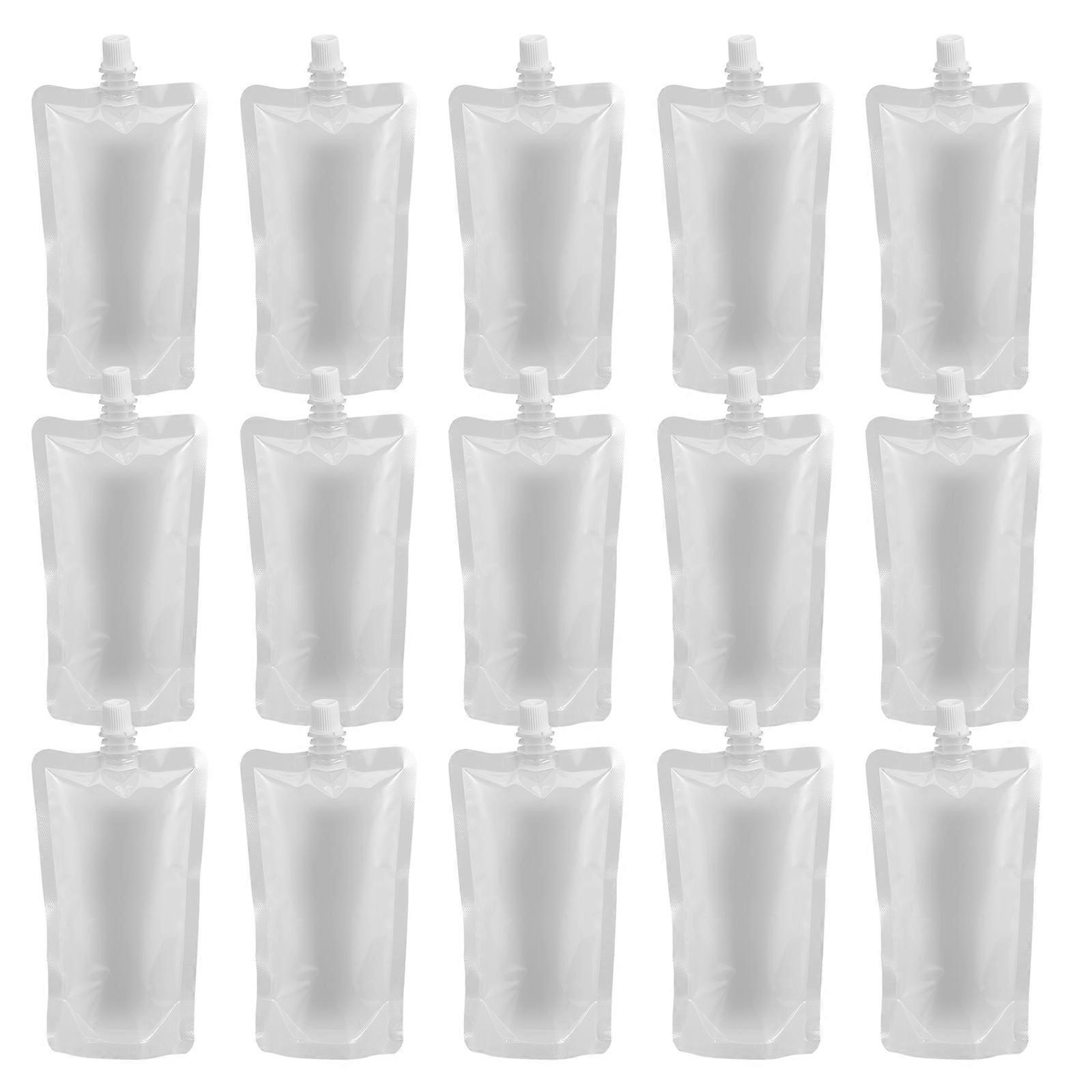 30Pcs 250ML Transparent Drinks Flasks Liquor Pouch Reusable Beverages Drinking Flasks