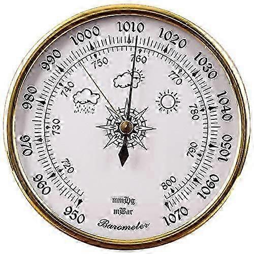 Weather Station Precision Aneroid Barometer 1070hPa 128mm Round Dial Measurement Tool for Home Use