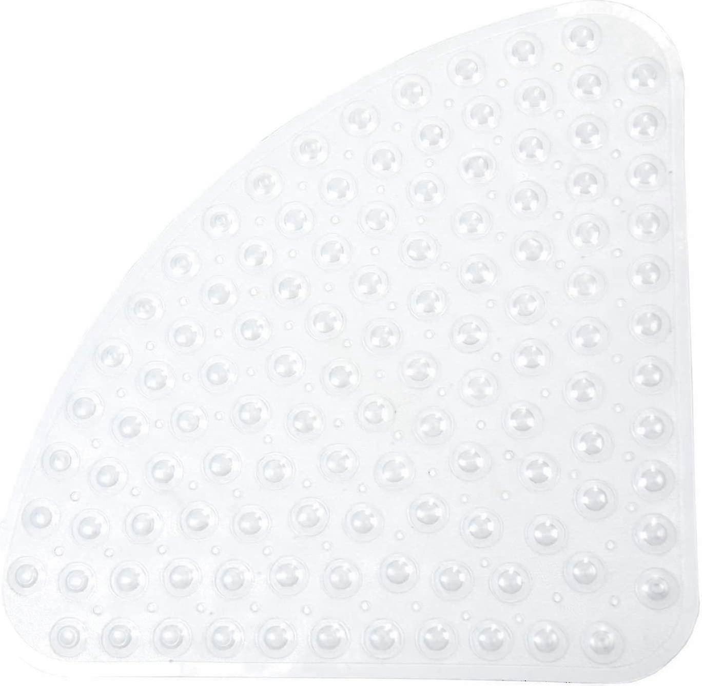 Rubber suction mat for quadrant shower, non-slip bath mat for corner placement, 54x54cm
