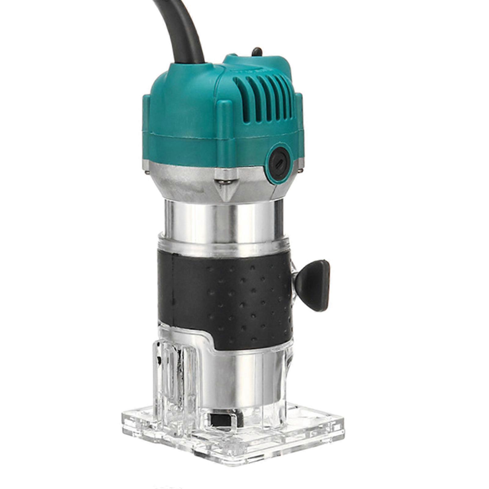 Carbide Cutting Machine Electric Router Wood Trimmer with 15 Bit For Wood Edging Slotting And DIY Crafting Applications Multicolor