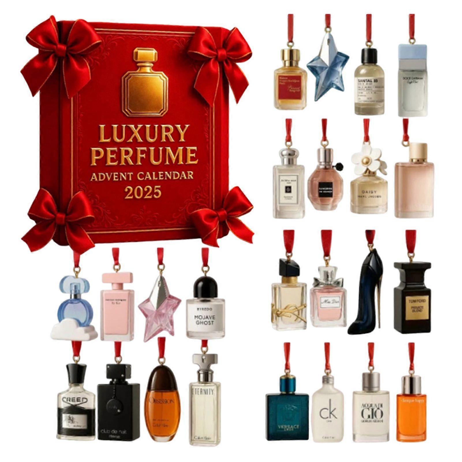 Πολυτελή αρωματικά ακρυλικά στολίδια Advent Calendar 2025 - 24 ημέρες Χριστουγεννιάτικο κουτί αντίστροφης μέτρησης για γυναίκες και άνδρες