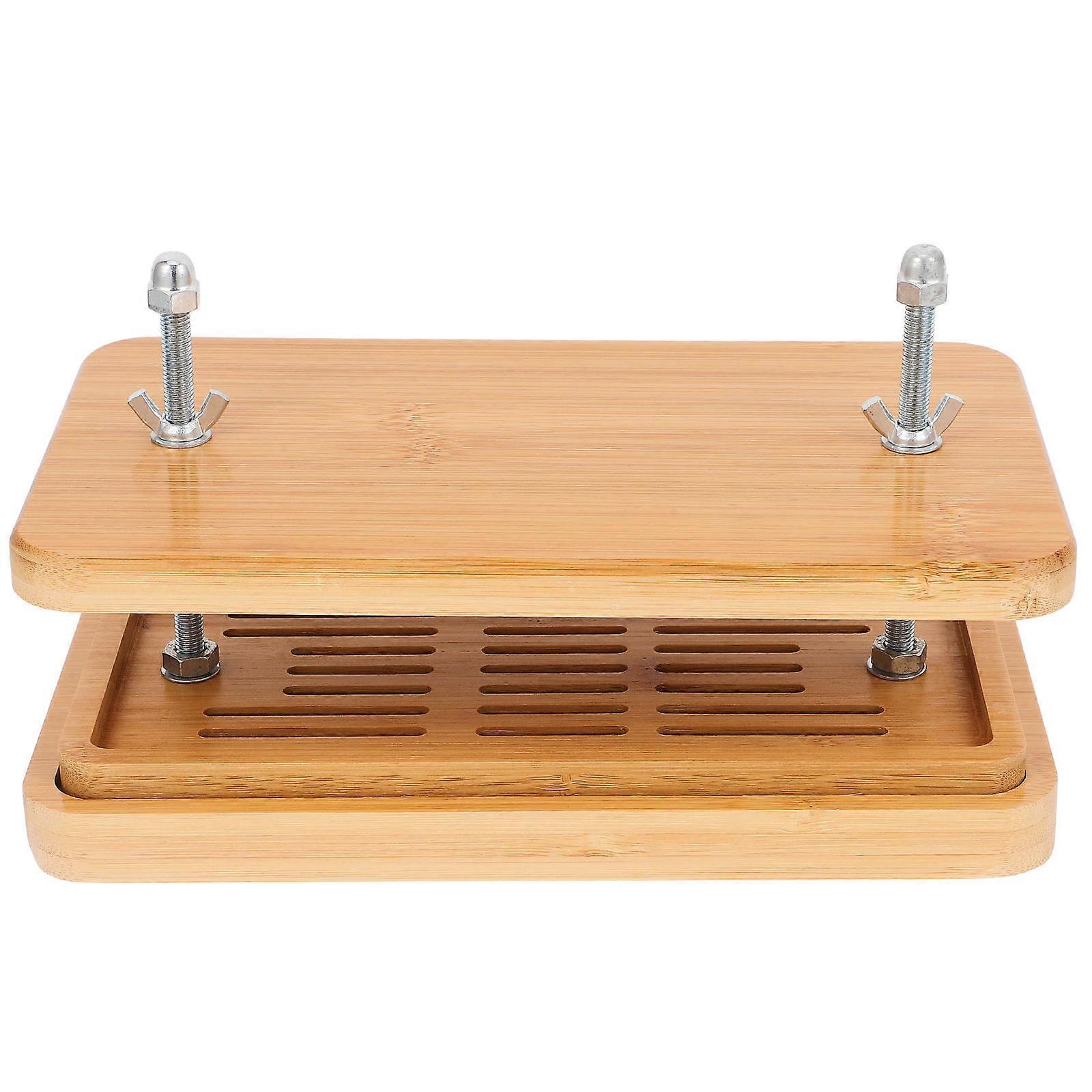Tofu Press Bamboo Adjustable Pressure Efficient Bamboo Tofu Press