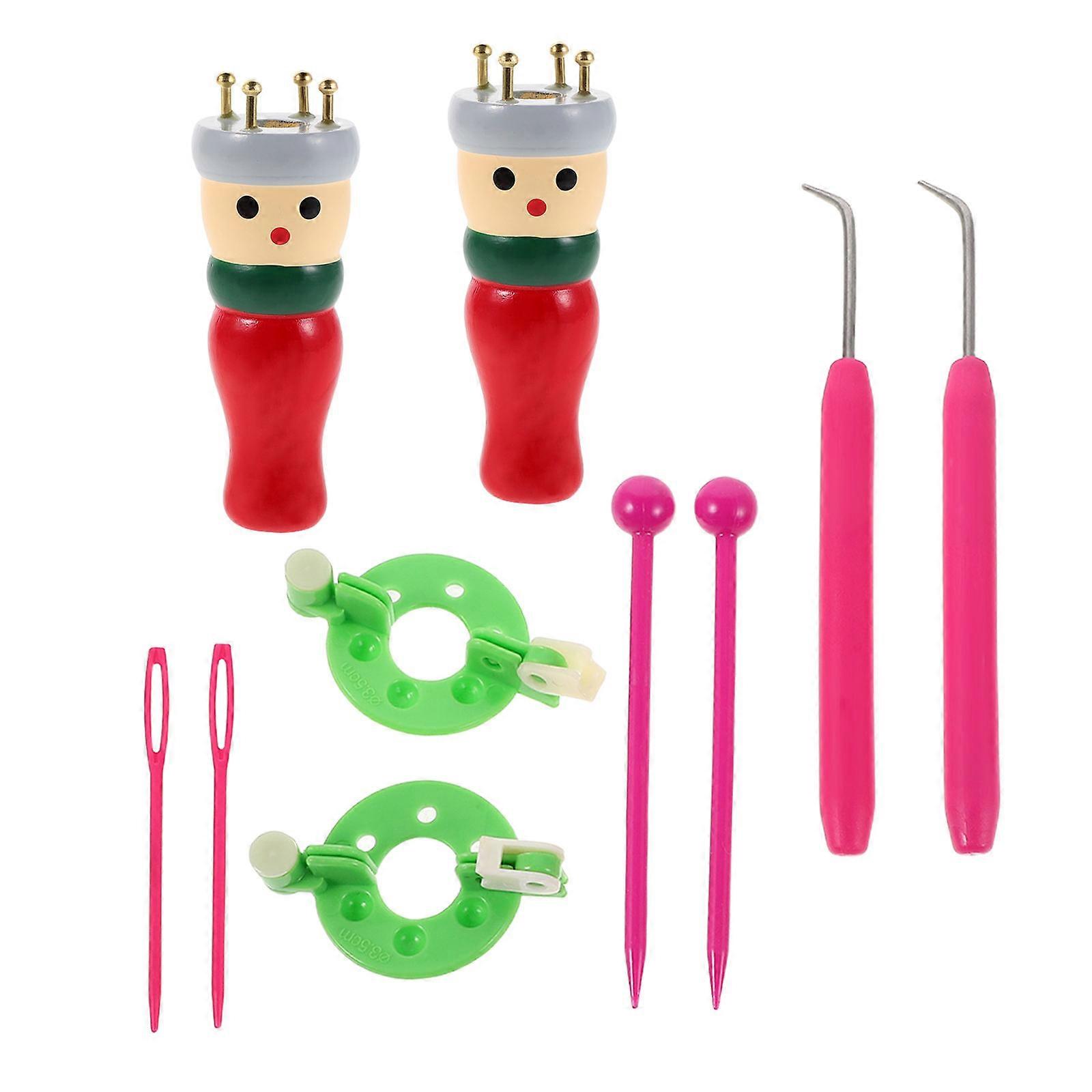Knitting Tool Wooden Knitter for Weaving Use 1Set Crafting Kit