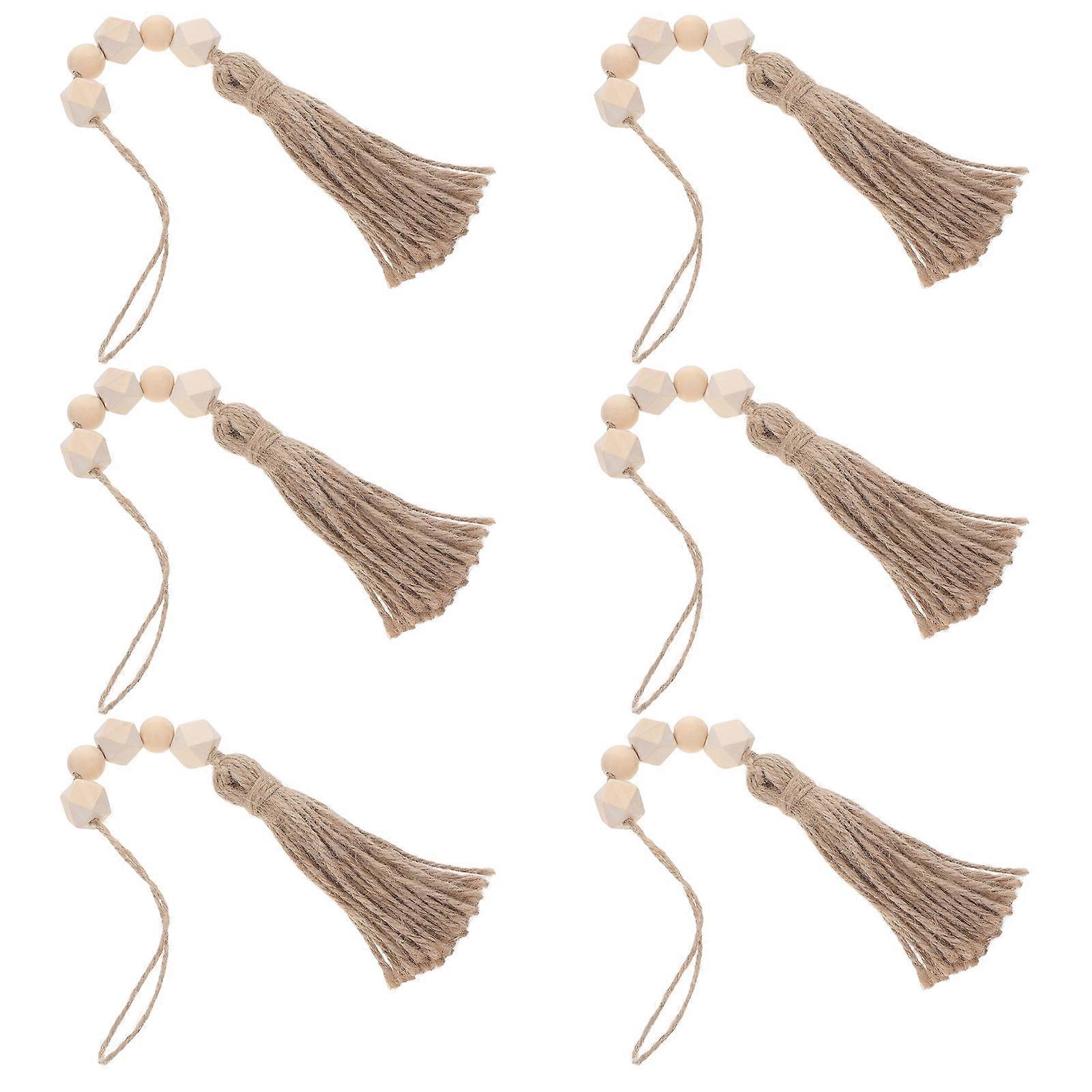 Multi Color Tassel Ornament For Homeowners And Interior Designers 6Pcs Versatile Use Rustic Style