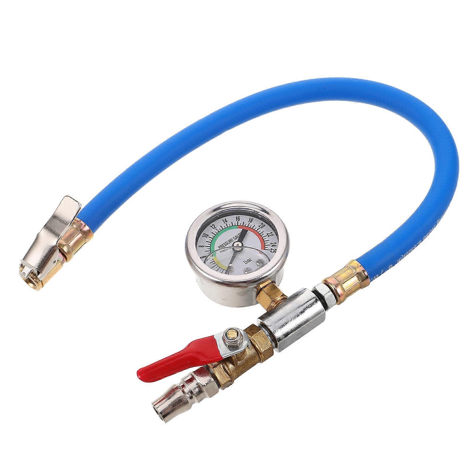 Portable Tire Pressure Gauge with Inflator Tool for Car and Atv Tires