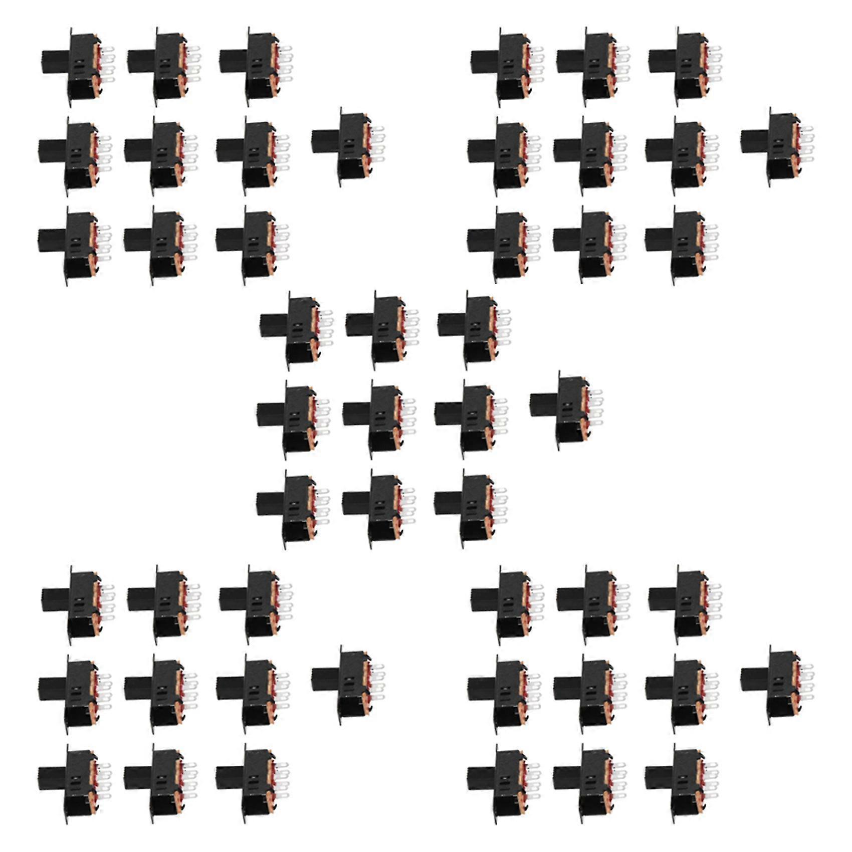 50 X DC 0.5A 50V 3 Position 2P2T DPDT Panel Mount Slide Switch SS23D32