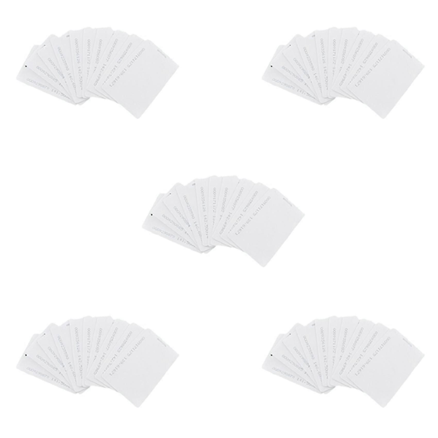 50 Pcs White 125Khz 0.8mm RFID Access Proximity Card