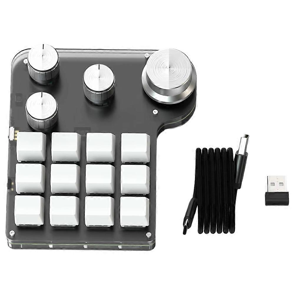 Mini USB Programming Custom Macro 12 Keys 4 Knobs RGB BT Mechanical Keyboar Gaming Keypad Mechanica