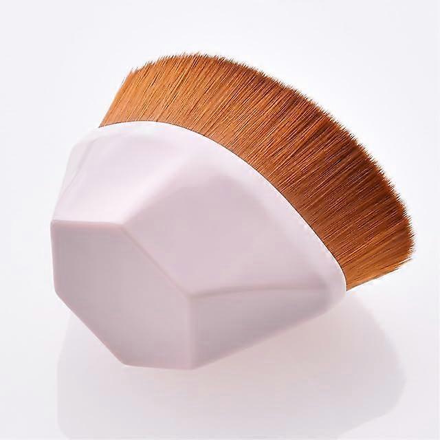 Makeup Brush Kabuki Flat  Foundation Brush with Holder for Flawless Blending Pink