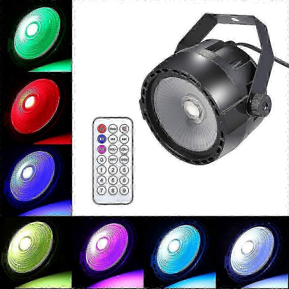 10W RGB UV COB LED Par Light Wireless Remote Control Stage Bright Smooth Lighting Lamp DJ DMX Lights for Party Bars Show