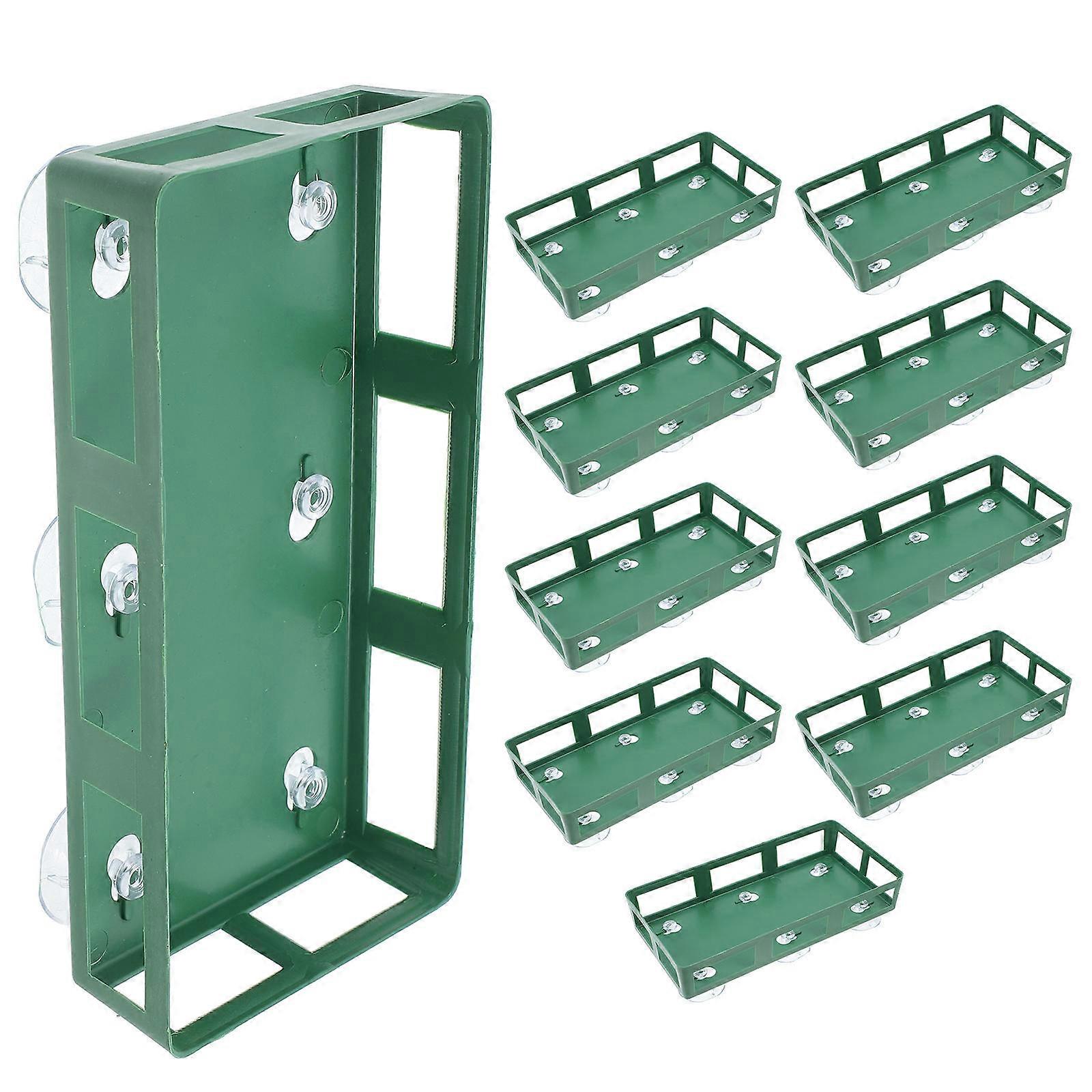 Decorative Long Rectangular Suction Cup Flower Mud Holder for Table Centerpiece 10Pcs