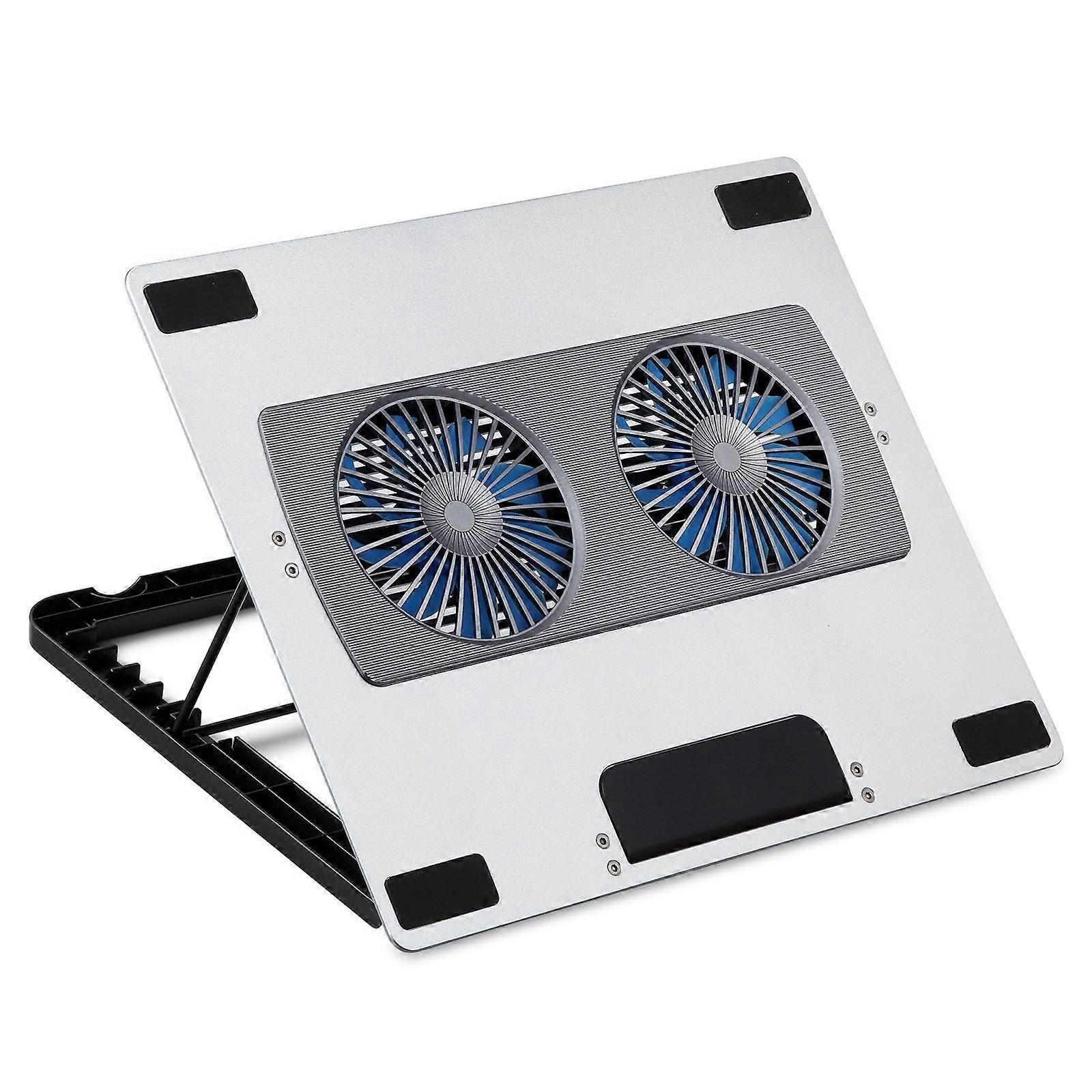 Foldable Laptop Cooling Pad with 6 Adjustable Height Setting Double Quiet Fan for 10-16inch Notebook Multicolor