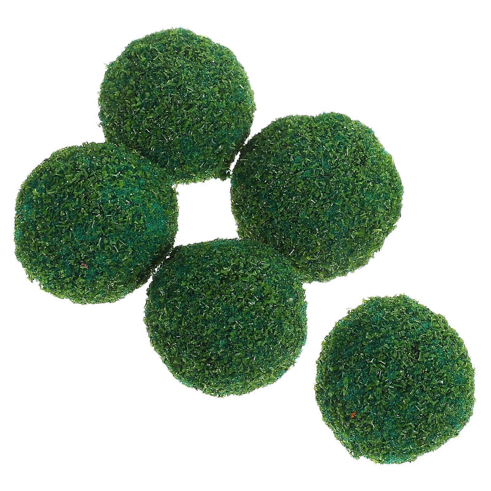 Simulated Grass Balls Miniature Landscape Decoration for Sand Table 5Pcs