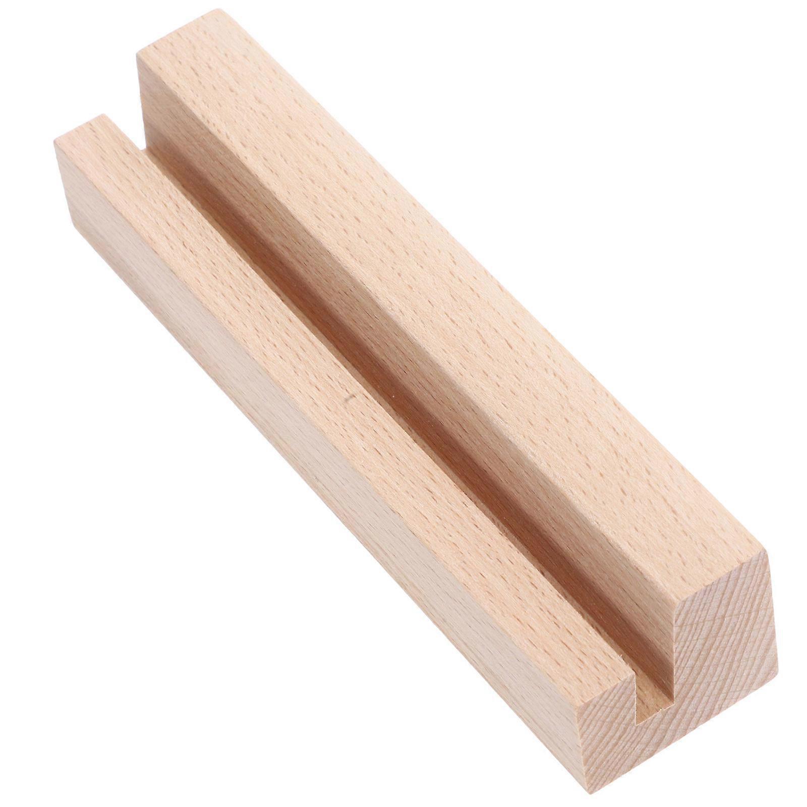 Beige Wooden Base Memo Card Clip Stand for Memo and Photo Display