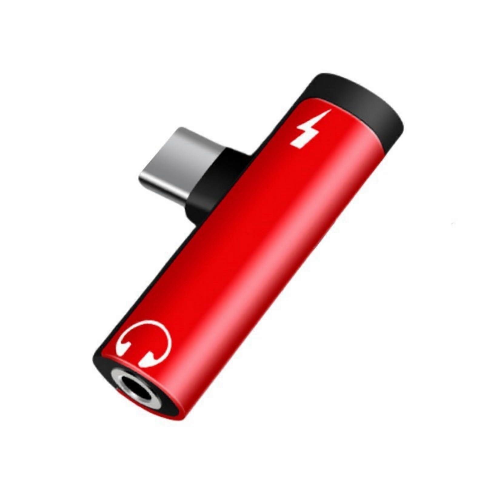 Processor Aluminum 3.5mm Earphone Port, Dual Function Link, Continuous Music and Simultaneous Charging, Red