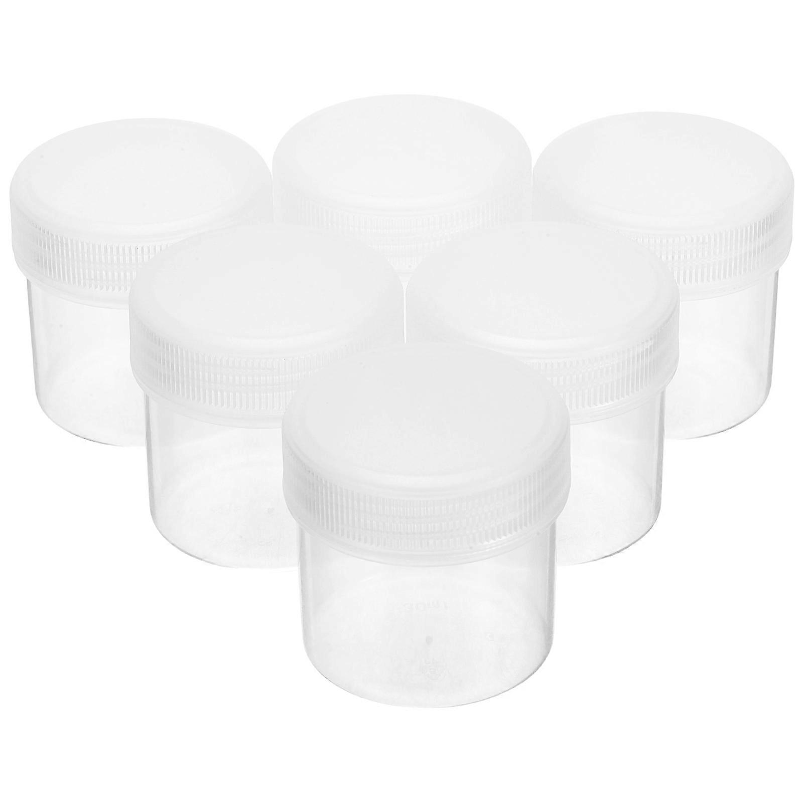 Transparent Plastic Sealed Buckets for Paint Storage 6Pcs Multipurpose Containers