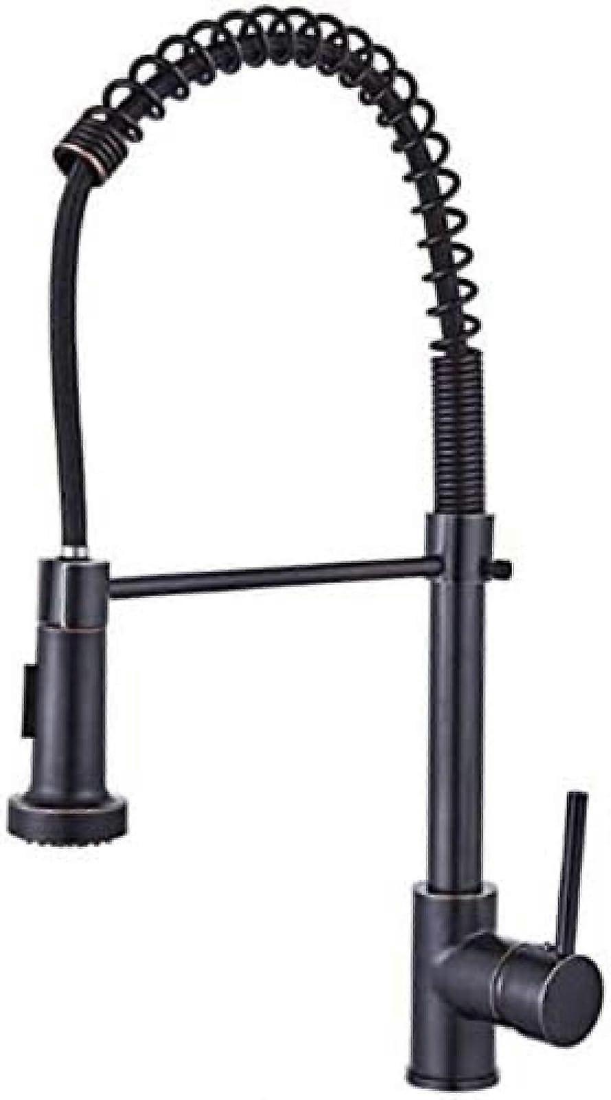 Solid Brass Pull Down Kitchen Faucet with SplashReducing Flow and Easy DIY Installation