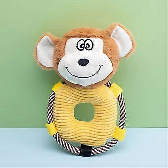 New pet plush toy cotton rope koala monkey dog chew boredom relief squeaky toy