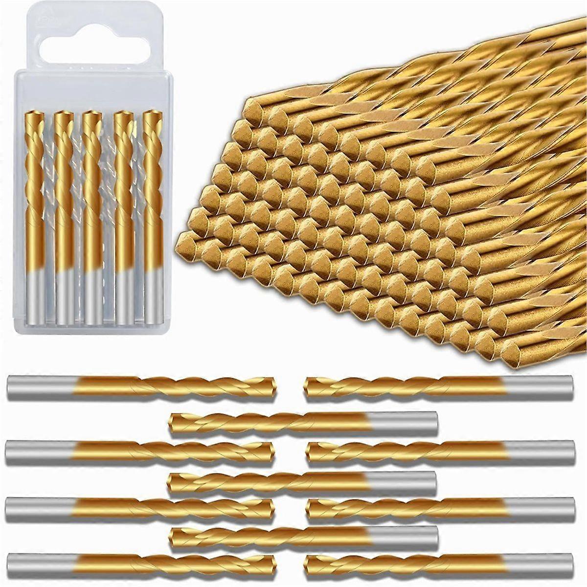 50 PCS Cutting Bit,1/8 Inch Hss Drywall Router Bits,Guide Point Cutting Bits for Use with Spiral Saw