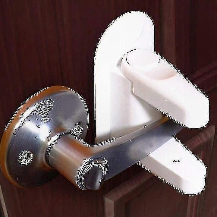 Childproof Door Handle Locks, 2 Pack, Secure Adhesive Mount for Safety