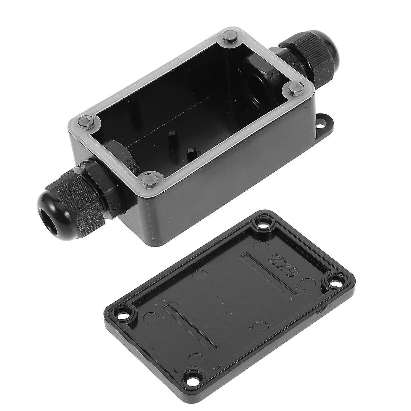 Black Waterproof Junction Box Plastic Designed for Outdoor Use One Unit