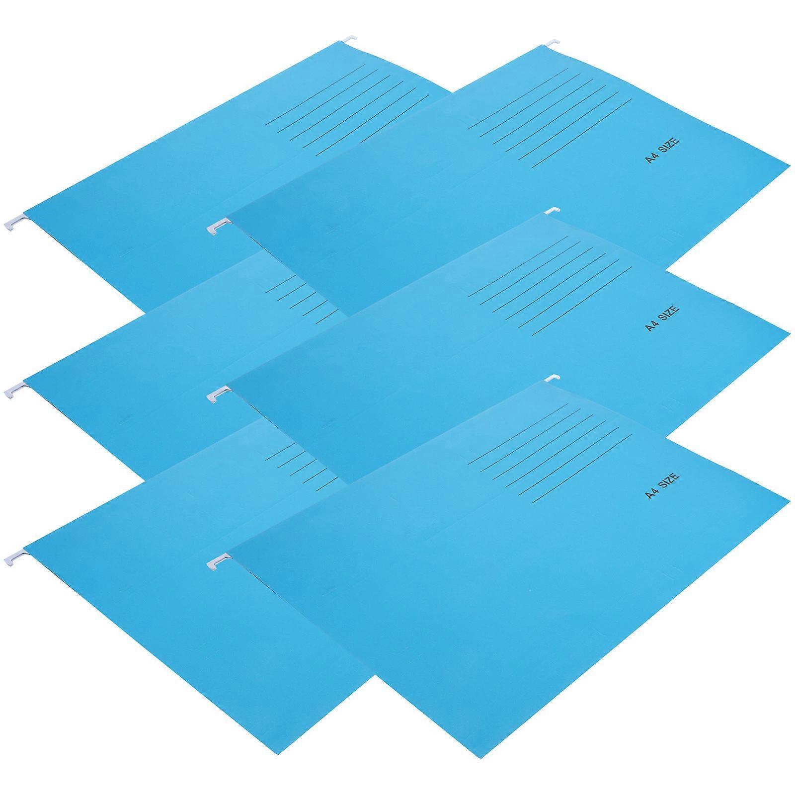 6Pcs Hanging File Folders with Iron Hooks for Efficient Document Storage