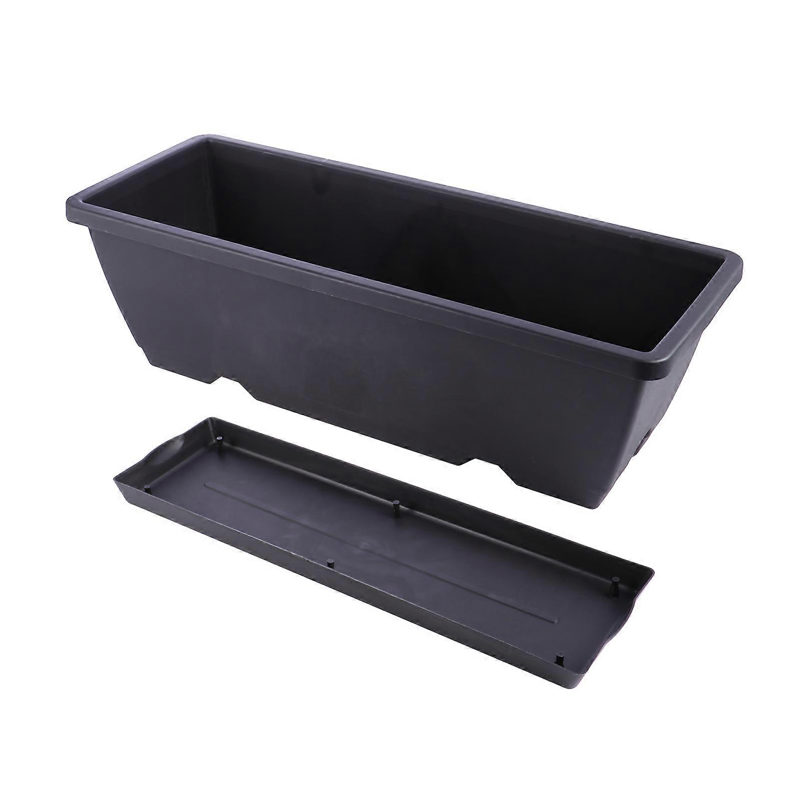Rectangular Planter Plastic Plant Pot with Drainage Hole for Home Use