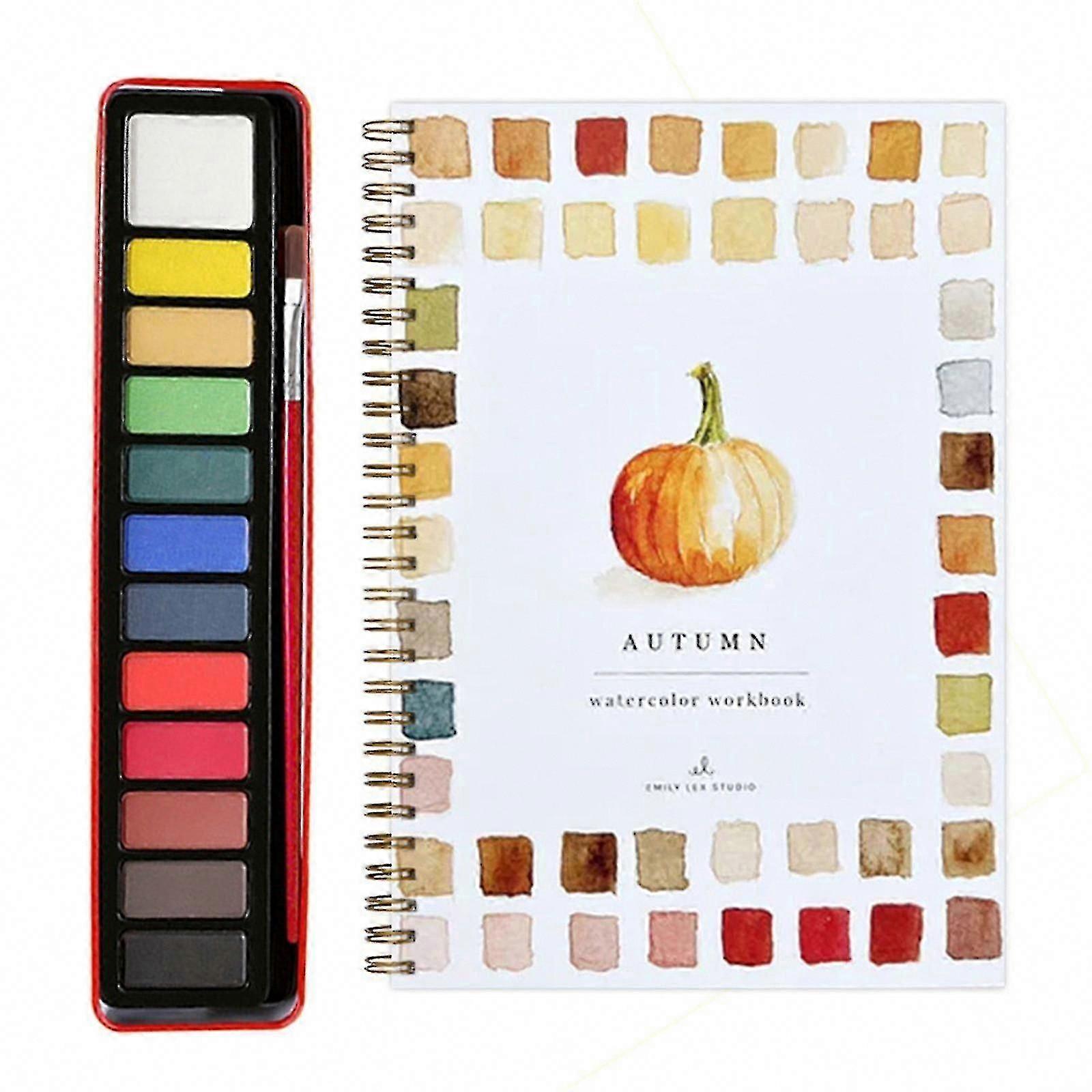 2025 complete watercolor set with workbook for painting
