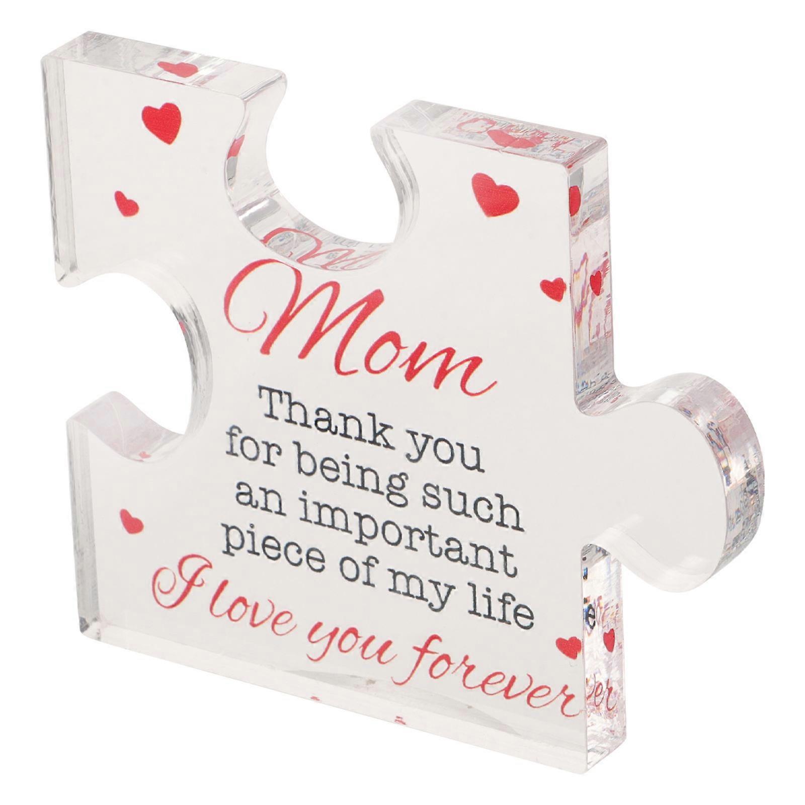 Clear Acrylic Puzzle Appreciation Ornament for Desktop Gift