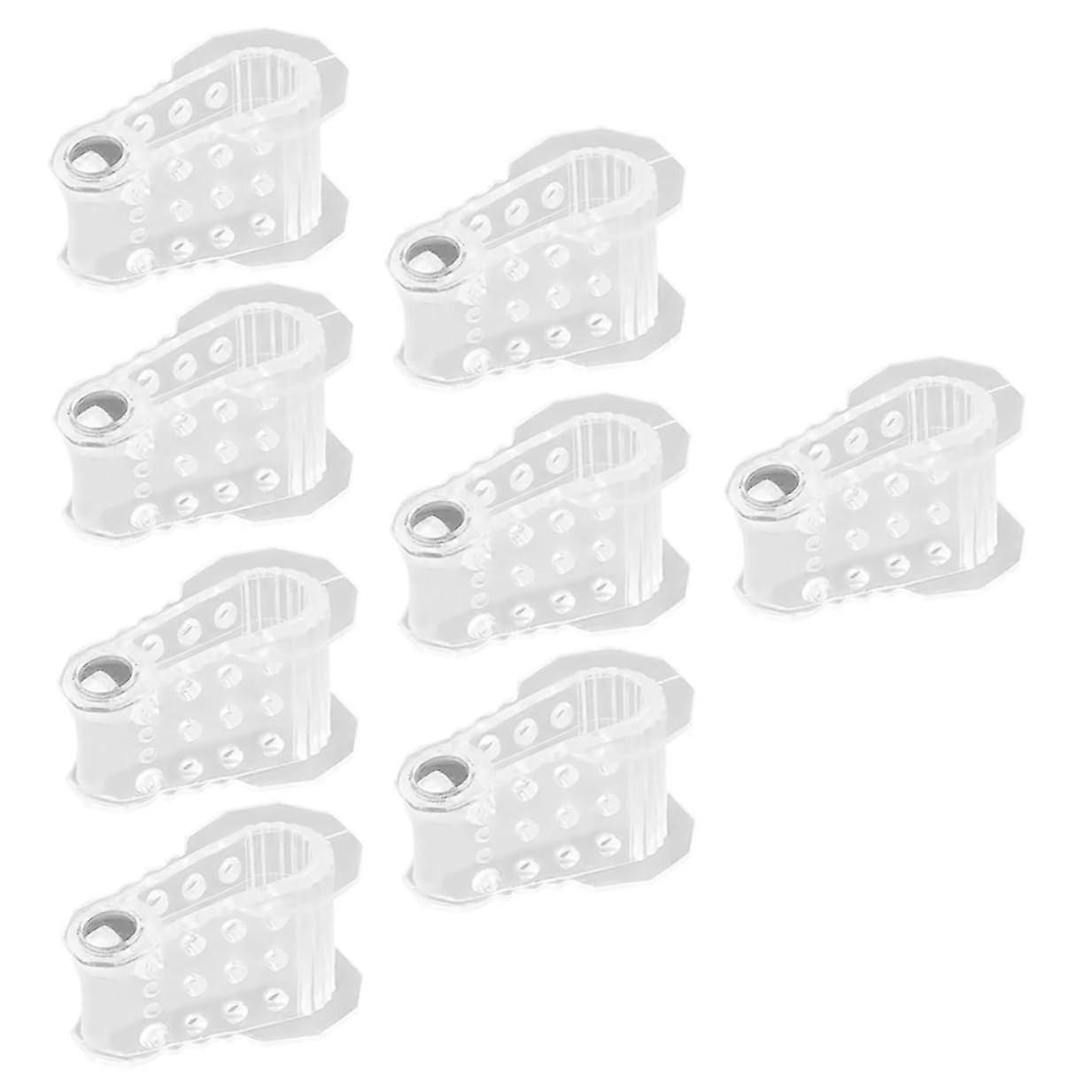 4 Pairs Transparent Toe Separators Bunion Corrector Soft SEBS Spacers for Alignment