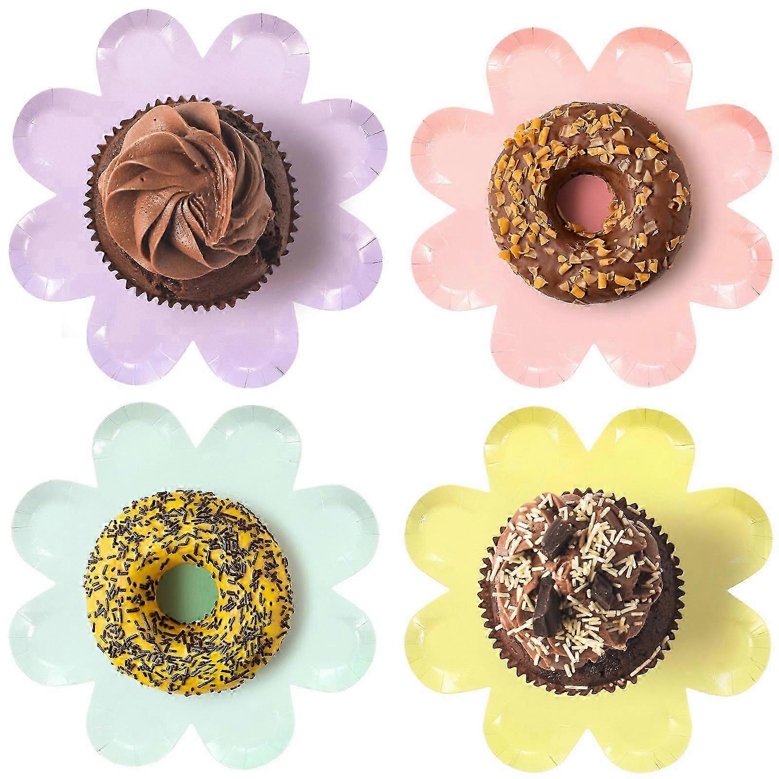 Flower Shaped Paper Compatible Party Use 40Pcs Assorted Color myi