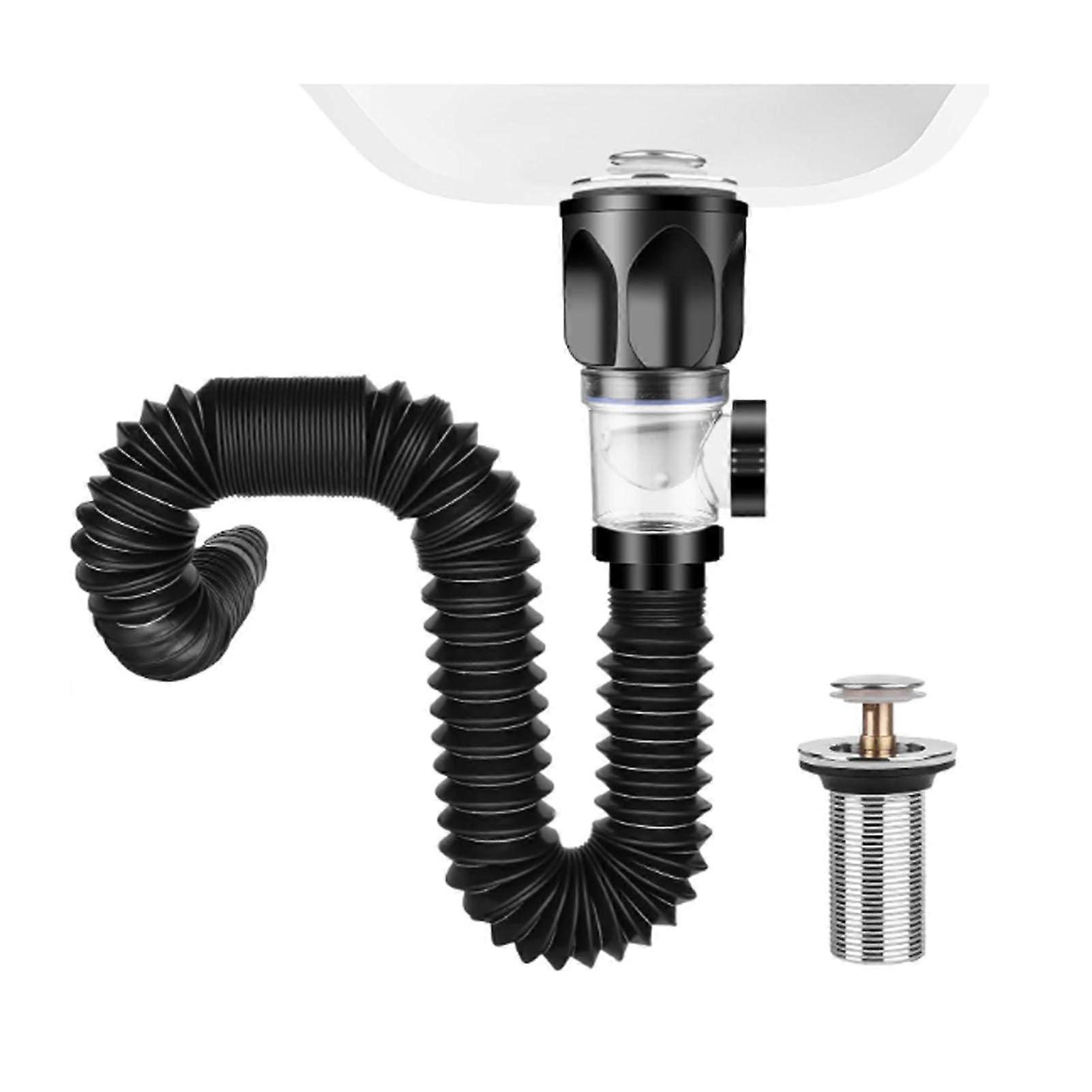 Sink Drain Pipe with Flexible Odorless Leak Proof Design for Kitchen and Bathroom