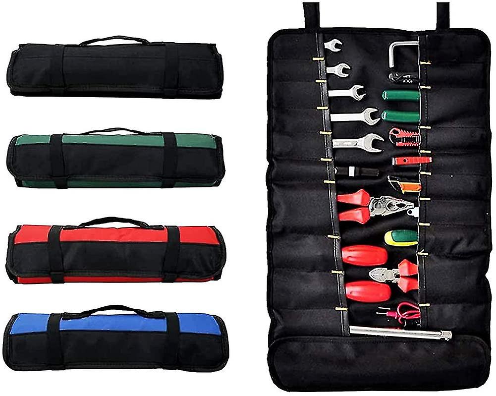 Roll Up Tool Bag With 38 Pockets, Tool Storage Pouch, Screwdriver Pouch, Ideal
